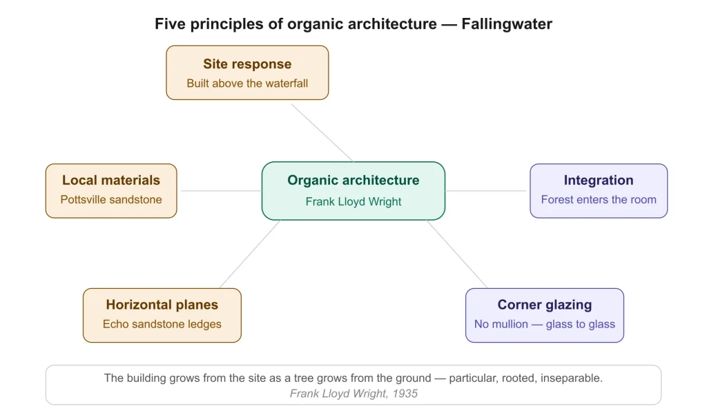 Fallingwater Frank Lloyd Wright Organic Architecture