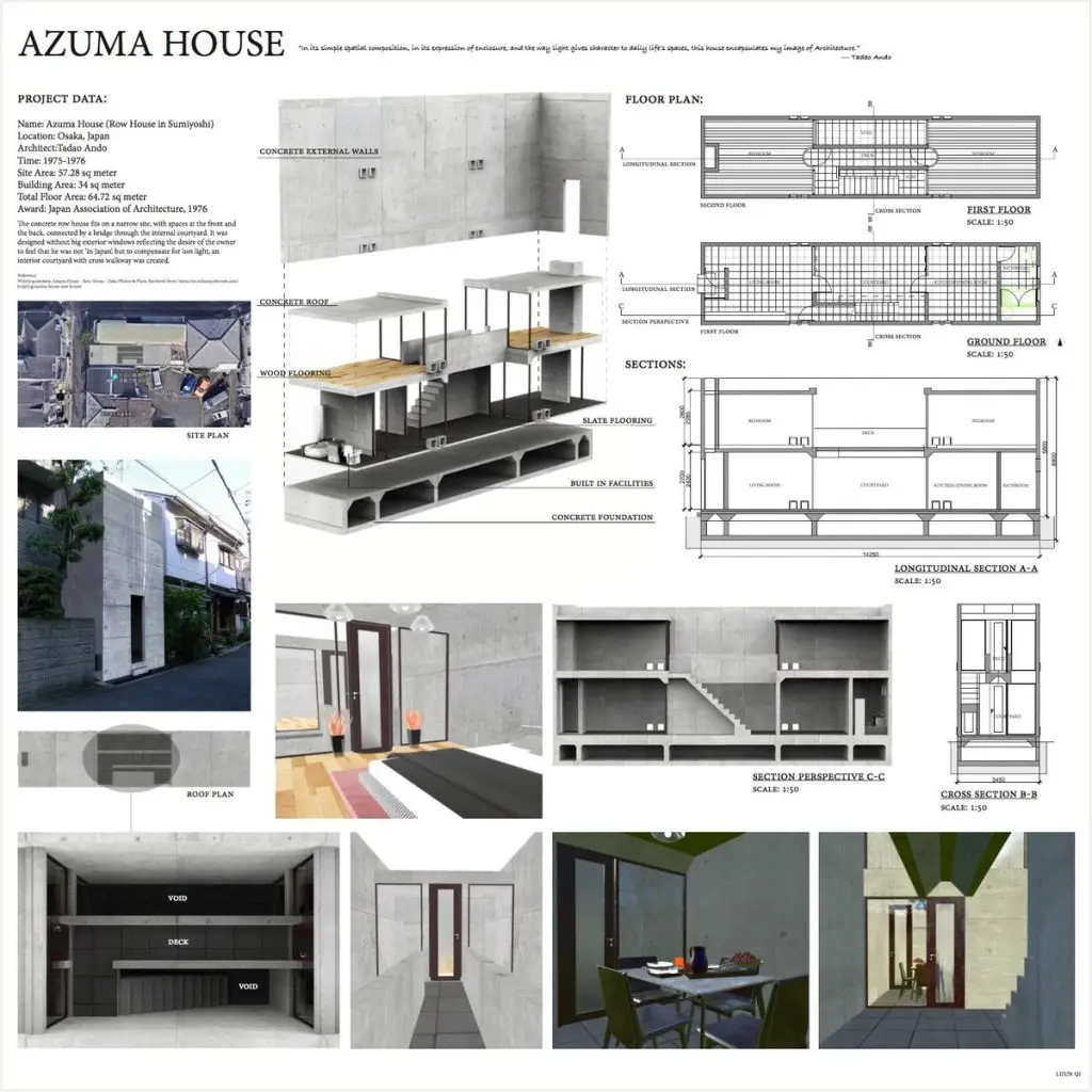 Tadao Ando Row House Azuma House