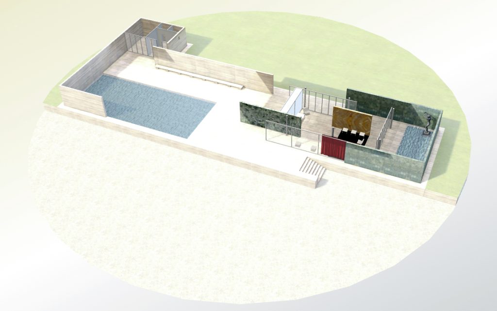 Barcelona Pavilion Mies van der Rohe travertine