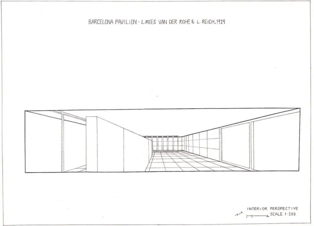 Barcelona Pavilion Mies van der Rohe travertine