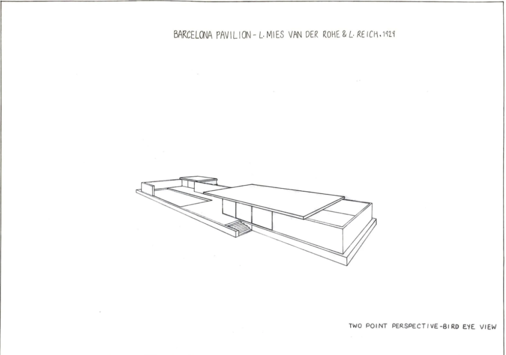 Barcelona Pavilion Mies van der Rohe travertine