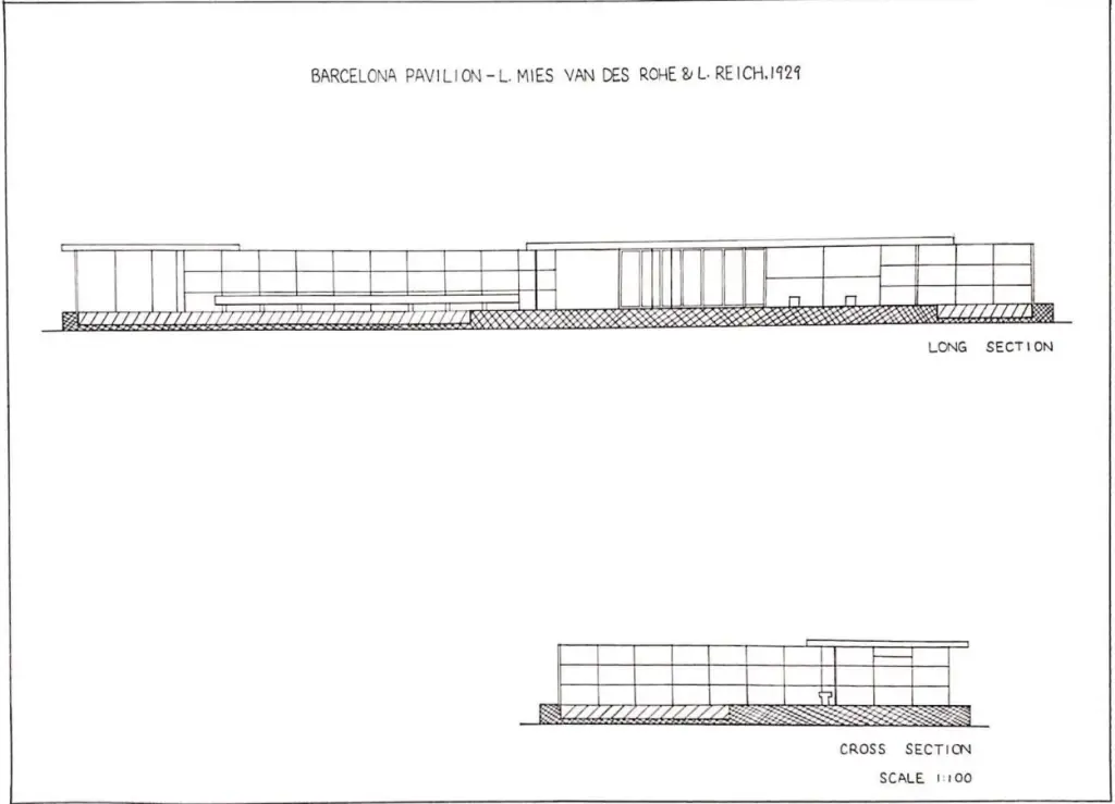 Barcelona Pavilion Mies van der Rohe travertine