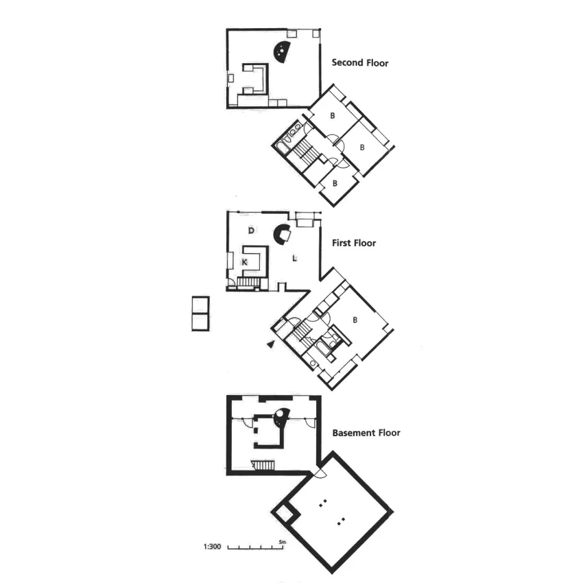 fisher house by louis kahn plans all