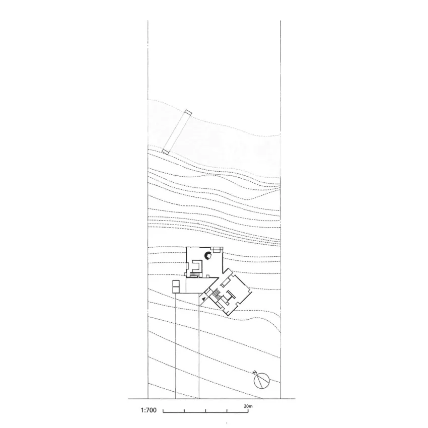 fisher house by louis kahn site plan