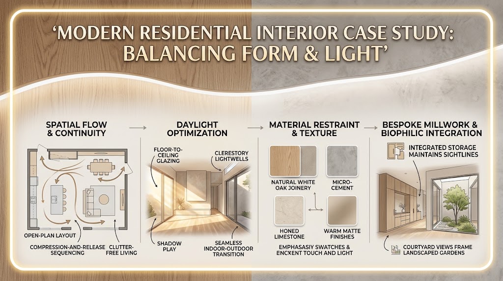 modern residential interior design case study