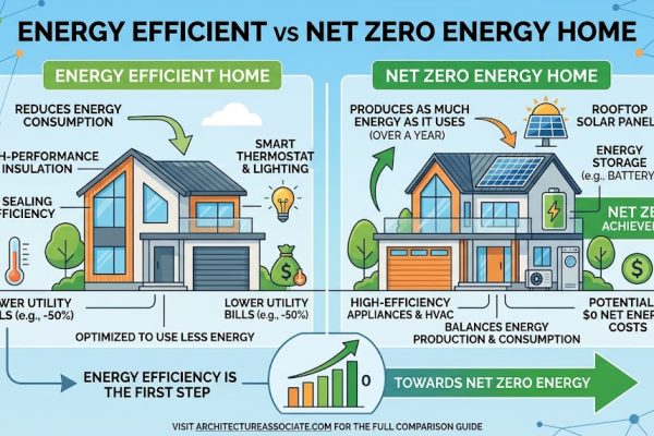 net-zero vs energy-efficient